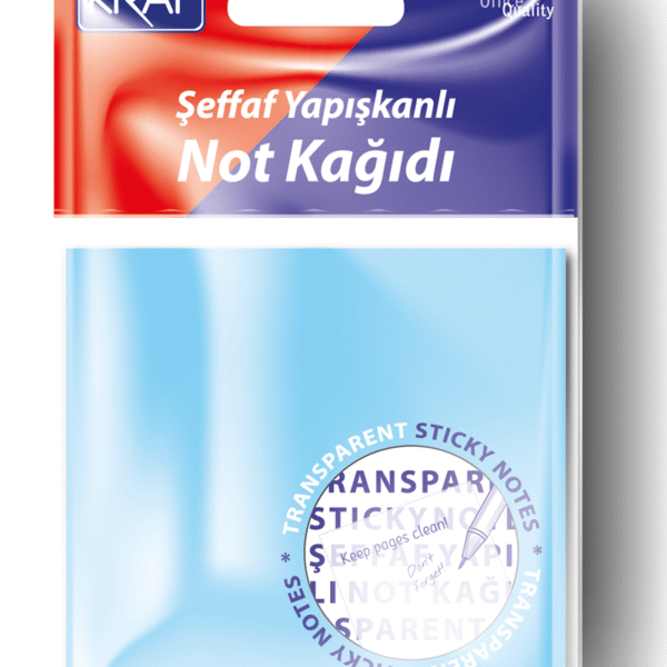 KRAF YAPIŞKANLI NOT KAĞIDI 76x76 100 YP ŞEFFAF KARIŞIK 7676TR