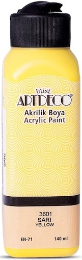 ARTDECO AKRİLİK BOYA 140 ML SARI Y-070R-3601