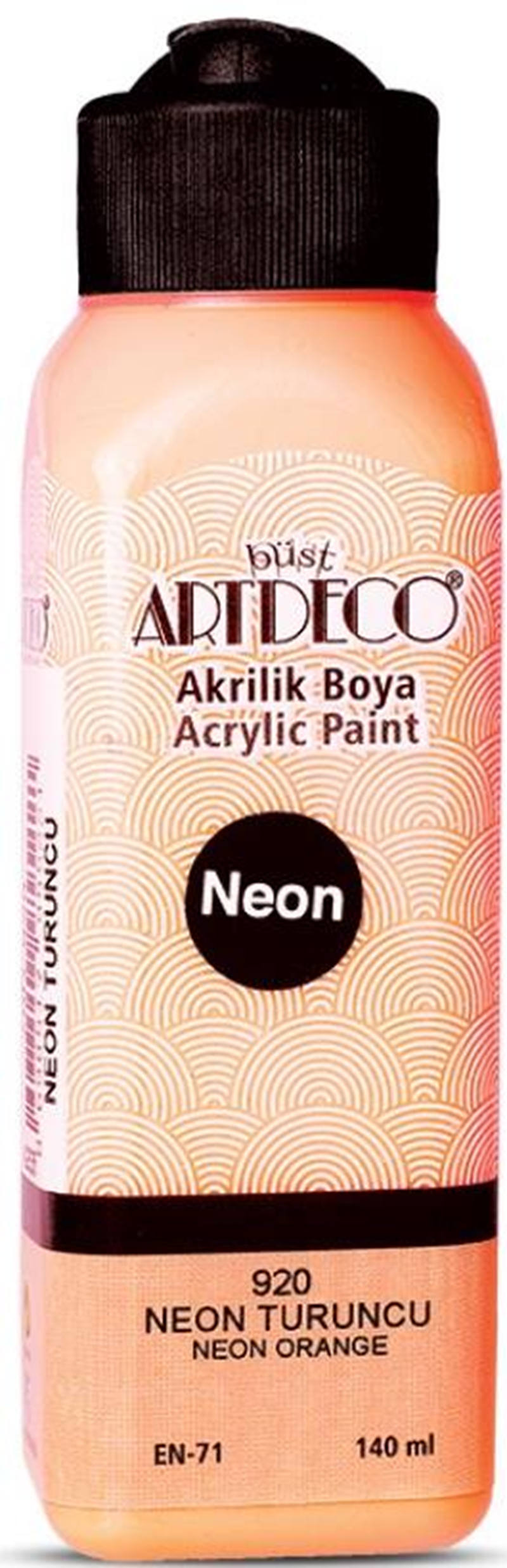 107155 ARTDECO AKRİLİK BOYA NEON 140 ML TURUNCU Y-070R-920 - Görsel 1