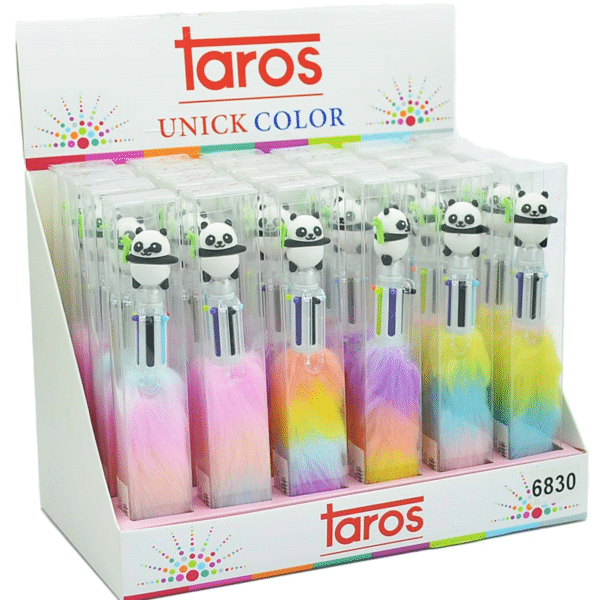 UNICK COLOR TÜKENMEZ KALEM PVC KUTU PANDA 6 RENK 6830