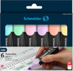 SCHNEIDER FOSFORLU KALEM 150 JOB PASTEL SET 6 LI KARTON KUTU SCB394 - Görsel 3
