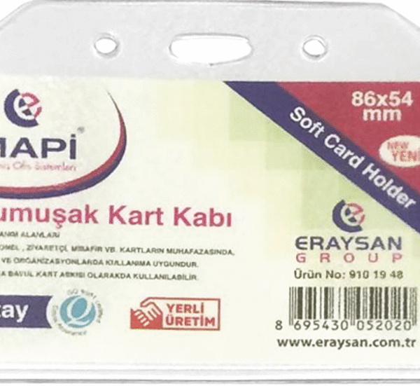 MAPİ KART KABI YUMUŞAK 55X85MM YATAY 50 Lİ YERLİ 9101950Y