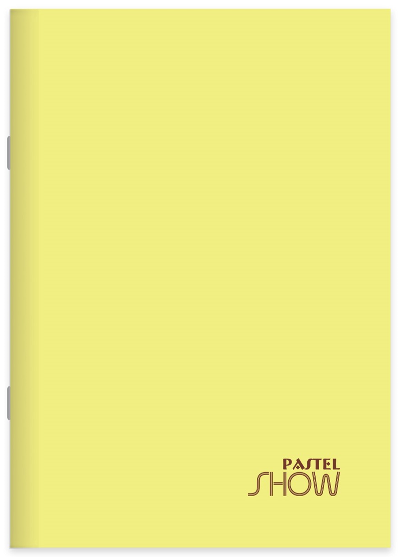 130423 KESKİN DEFTER PASTEL SHOW A4 PP KAPAK DİKİŞLİ 40 YP. KARELİ 324602-99 - Görsel 1