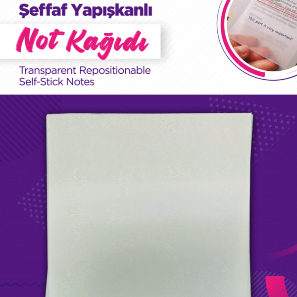 NOKİ MEMO YAPIŞKANLI NOT KAĞIDI 75x75 50 YP 12300 ŞEFFAF