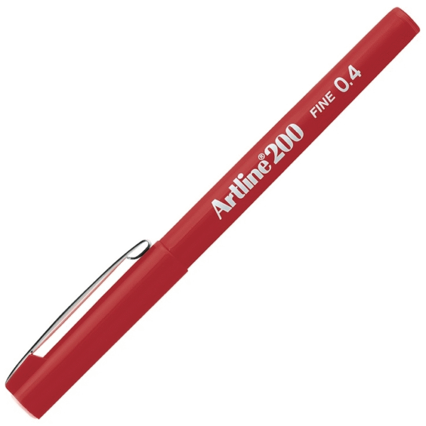 ARTLINE FINELINER KALEM FINE 200N 0.4 KIRMIZI A-EK-200N RED