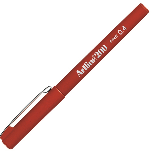 ARTLINE FINELINER KALEM FINE 200N 0.4 KOYU KIRMIZI A-EK-200N D.RED