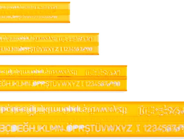 HATAS YAZI SETİ TEKNİK RESİM 3-5-7-10 MM. 02250