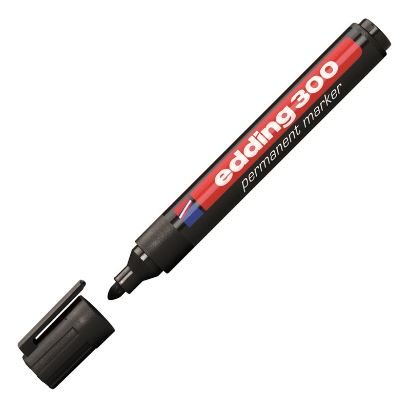135016 EDDING PERMANENT MARKÖR E-300 SİYAH - Görsel 1