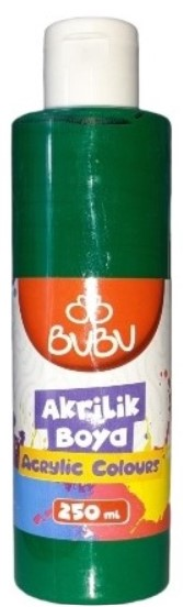 BU-BU AKRİLİK BOYA 250 GR. YEŞİL BUBU-AKR005