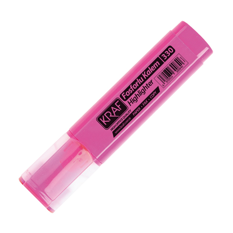 1463 KRAF FOSFORLU KALEM 330 PEMBE - Görsel 1