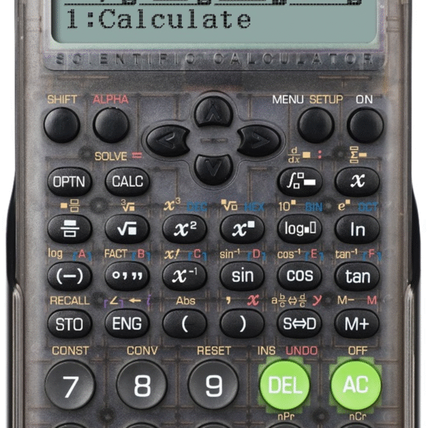 KRAF HESAP MAKİNESİ BİLİMSEL FONKSİYONLU HM-310 ŞEFFAF- TRANSPARENT GÖVDE