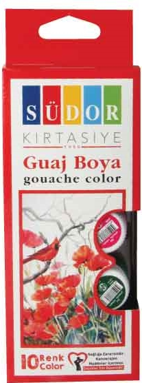 SÜDOR GUAJ BOYA SET 10X15 ML SD522
