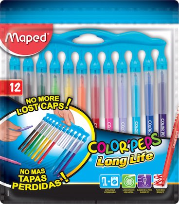 MAPED KEÇELİ KALEM COLOR'PEPS LONG LIFE 12 Lİ PLASTİK KUTU 845045