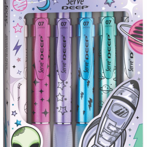 SERVE VERSATİL KALEM DEEP 0.7 SET 6 LI UZAY TEMA METALİK SETA-A SV-DEEP0.7DM6PKRKT-A