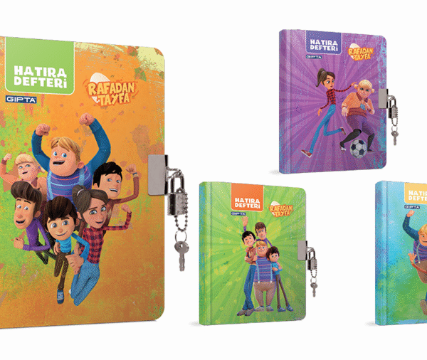 GIPTA HATIRA DEFTERİ RAFADAN TAYFA 14x20 KİLİTLİ İP DİKİŞ SERT KAPAK 96 YP. 6356