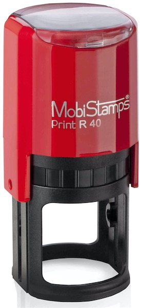 MOBİSTAMPS KAŞE YUVARLAK R-40 MAVİ KEÇELİ