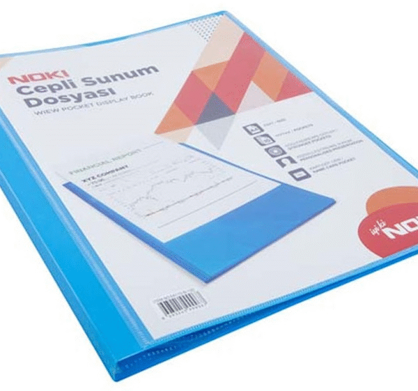 NOKİ SUNUM DOSYASI CEPLİ 40 LI MAVİ 64140-N-130