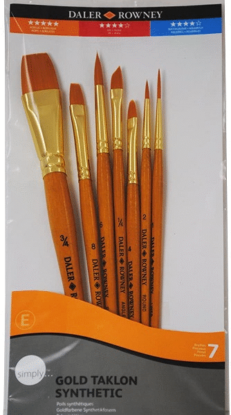 DALER ROWNEY FIRÇA SETİ SIMPLY SERİSİ TAKLON KISA SAP 7 Lİ 216920700