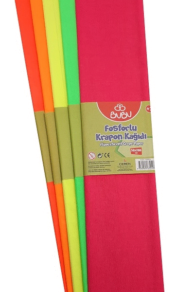 BU-BU KREPON KAĞIDI FOSFORLU 5 Lİ KR0003