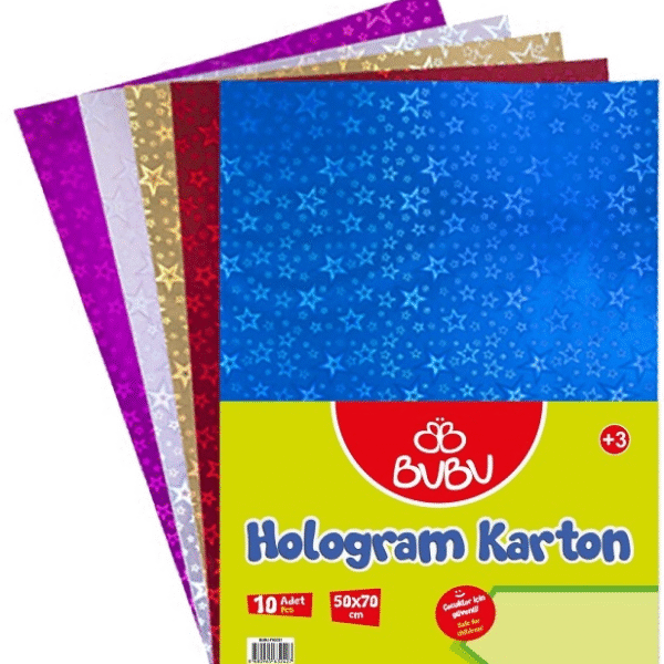 BU-BU HOLOGRAM KARTON 10'LU 50x70 CM