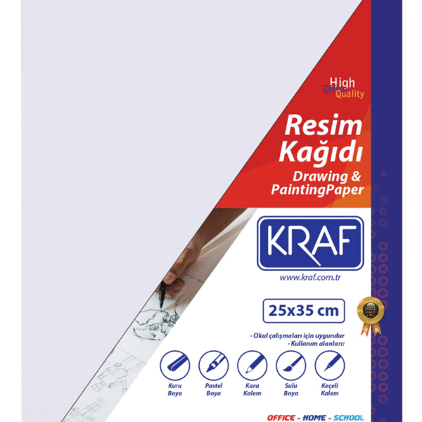 KRAF RESİM KAĞIDI 25x35cm   20 Lİ