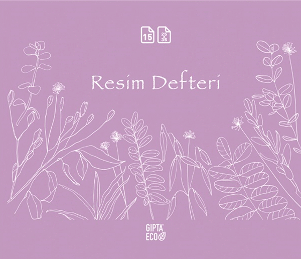 GIPTA RESİM DEFTERİ EKO 35x50 SPİRALLİ 25 YP. 4957