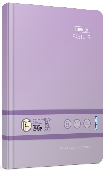 GIPTA DEFTER THEBOOK PASTELS 17x24 İPLİK DİKİŞLİ SERT KAPAK 120 YP. KARELİ 3310