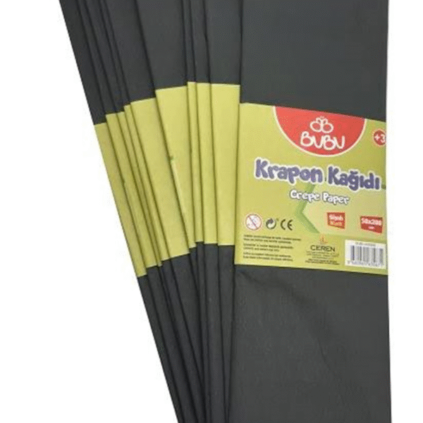BU-BU KREPON KAĞIDI SİYAH 10 LU KR0008