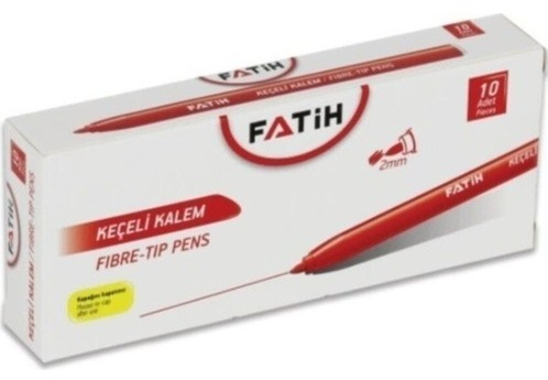 FATİH KEÇELİ KALEM  OFİS TİPİ 10 LU KIRMIZI 34040