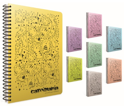 GIPTA DEFTER CATOMANIA A4 SPİRALLİ PP KAPAK 80 YP. ÇİZGİLİ 3440