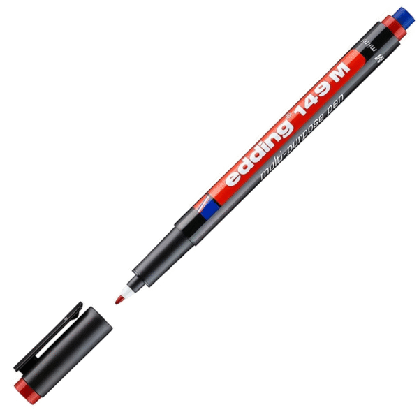 EDDING ASETAT KALEMİ SİLGİLİ E-149M KIRMIZI