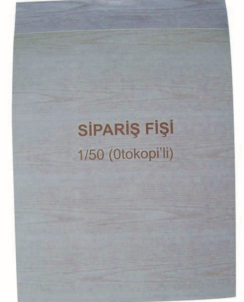 DİLMAN SİPARİŞ FİŞİ 1/50 2 NÜSHA 4213