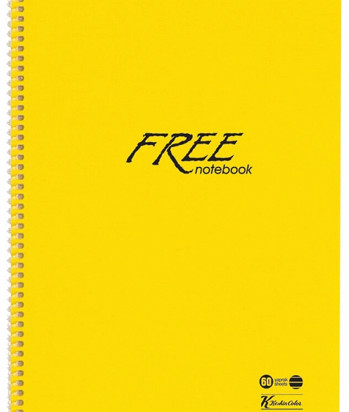 KESKİN DEFTER FREE A4 PP KAPAK SPİRALLİ 120 YP. ÇİZGİLİ 320451