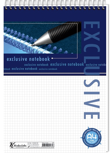 KESKİN BLOKNOT EXCLUSİVE A6 SPİRALLİ KARTON KAPAK 80 YP. KARELİ 143202-99