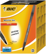 BIC TÜKENMEZ KALEM ROUND STIC 60 LI SİYAH 920568 - Görsel 2