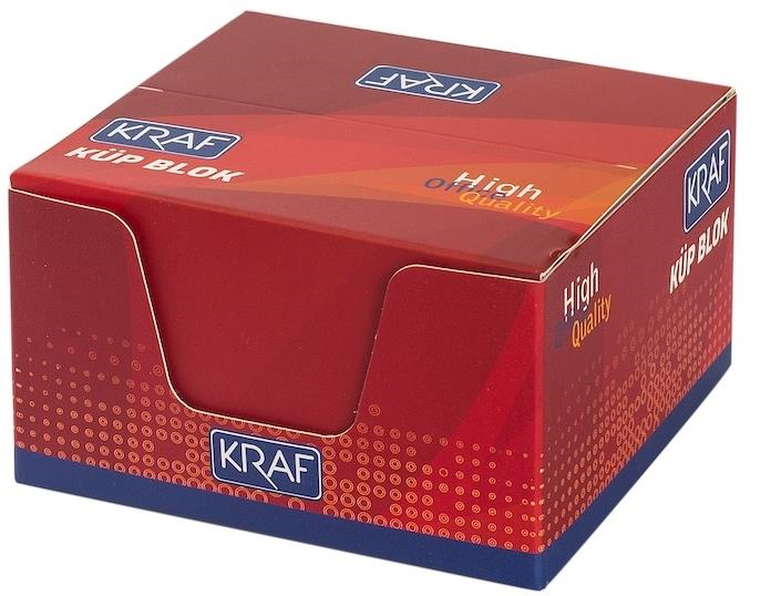 54672 KRAF KÜP BLOK BEYAZ 8x8cm 115G - Görsel 1