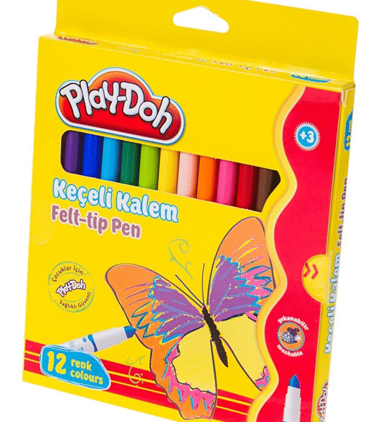 PLAY-DOH KEÇELİ KALEM 12 RENK 5 MM PLAY-KE-007