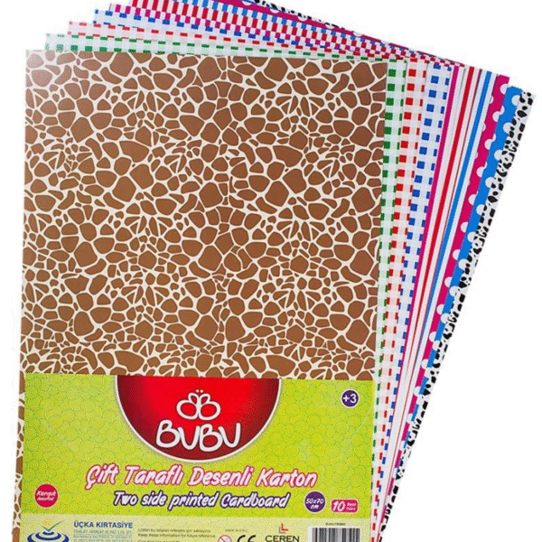 BU-BU FON KARTONU ÇİFT TARAFLI DESENLİ BUBU-FK0002