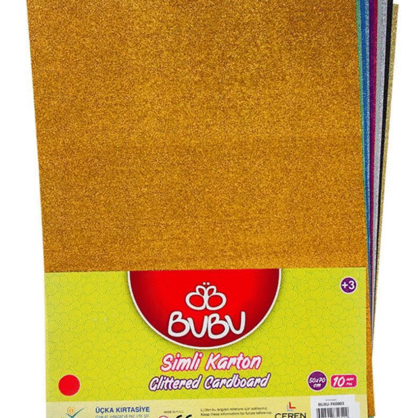 BU-BU FON KARTONU 50x70 SİMLİ KARIŞIK 10 LU BUBU-FK0003