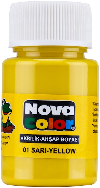 NOVA COLOR AKRİLİK BOYA ŞİŞE 30 CC SARI NC-169