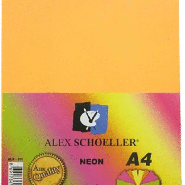 ALEX FOTOKOPİ KAĞIDI A4 FOSFORLU KARIŞIK 100 LÜ ALX-837