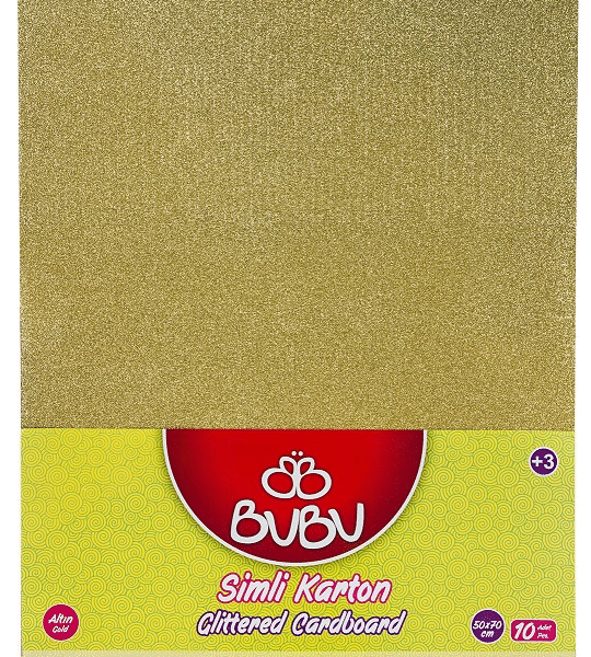 BU-BU FON KARTONU 50x70 SİMLİ ALTIN 10 LU BUBU-FK0005