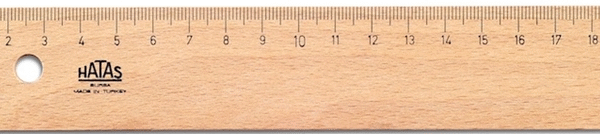 HATAS TAHTA CETVEL ( TAKVİYESİZ ) 20 CM. 0020