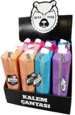 B&D KALEM ÇANTASI KÜÇÜK BOY SİMLİ KALP DESENLİ BD-KCS035