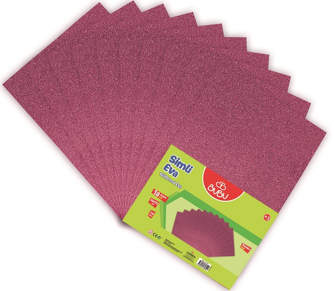 93054 BU-BU EVA 50x70 SİMLİ PEMBE 10 LU BUBU-EV0031 - Görsel 1