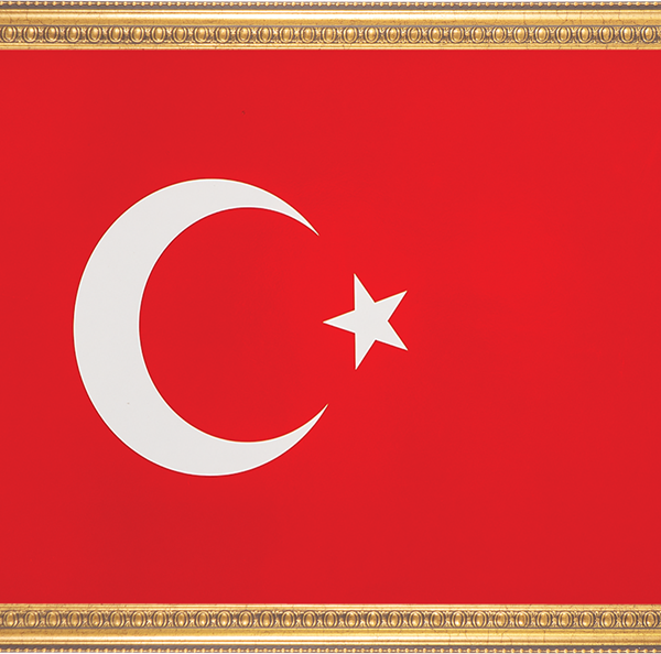 İNTER TÜRK BAYRAĞI VARAKLI ÇERÇEVE 50x70 INT-050