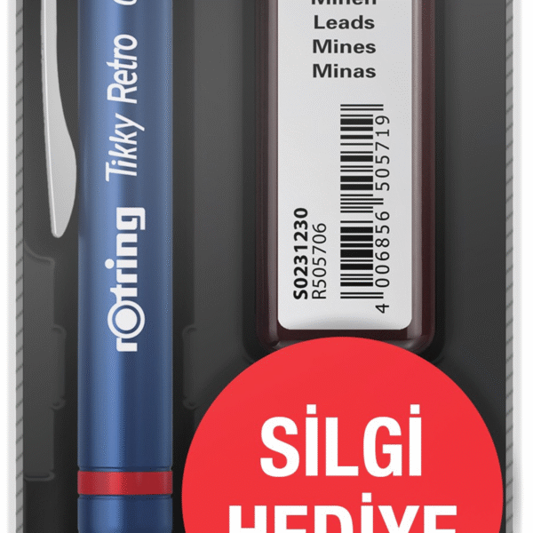 ROTRİNG VERSATİL KALEM TIKKY RETRO OKUL SETİ 0.7 MAVİ RO-RK07-MAVİ