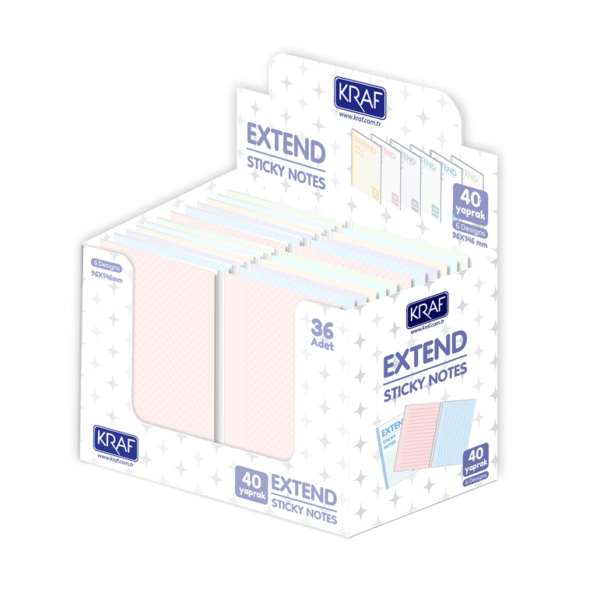 KRAF YAPIŞKANLI NOT KAĞIDI EXTEND 96x146( 2X20YP) 40 YP 96146