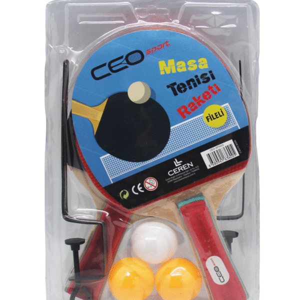 CEO SPORT MASA TENİSİ SETİ FİLELİ (2 RAKET+3 TOP) SP0005