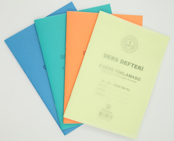 DİLMAN DERS DEFTERİ 8 DERS YOKLAMASIZ PP KAPAK 5378